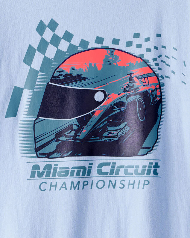 Product image 2 of Boys Miami Circuit Short-Sleeve Graphic Tee - Blue