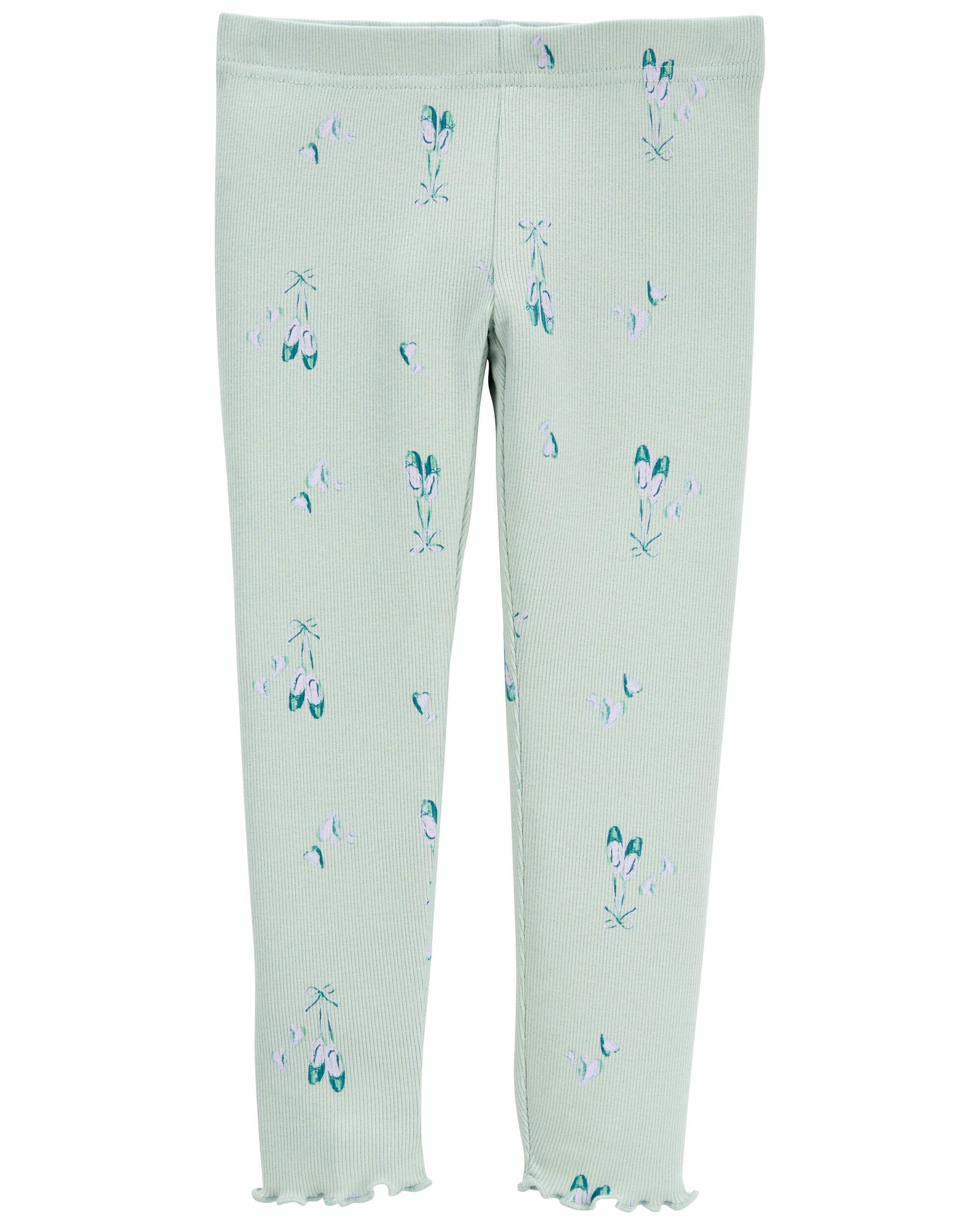 Baby girl ribbed leggings clearance
