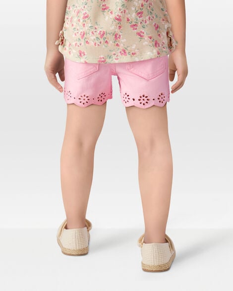  Product image 3 of Toddler Iconic Eyelet Short - Pink