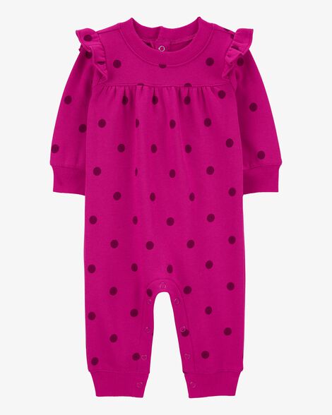  Product image 1 of Baby Polka Dot Fleece Jumpsuit