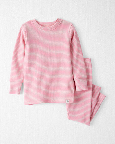 Baby Girl Organic Cotton Pajamas in Stripes