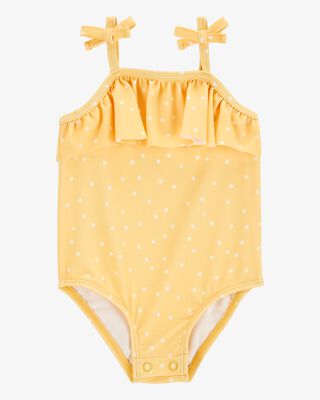 Product image 1 of Baby 1-Piece Polka Dot Swimsuit - Yellow