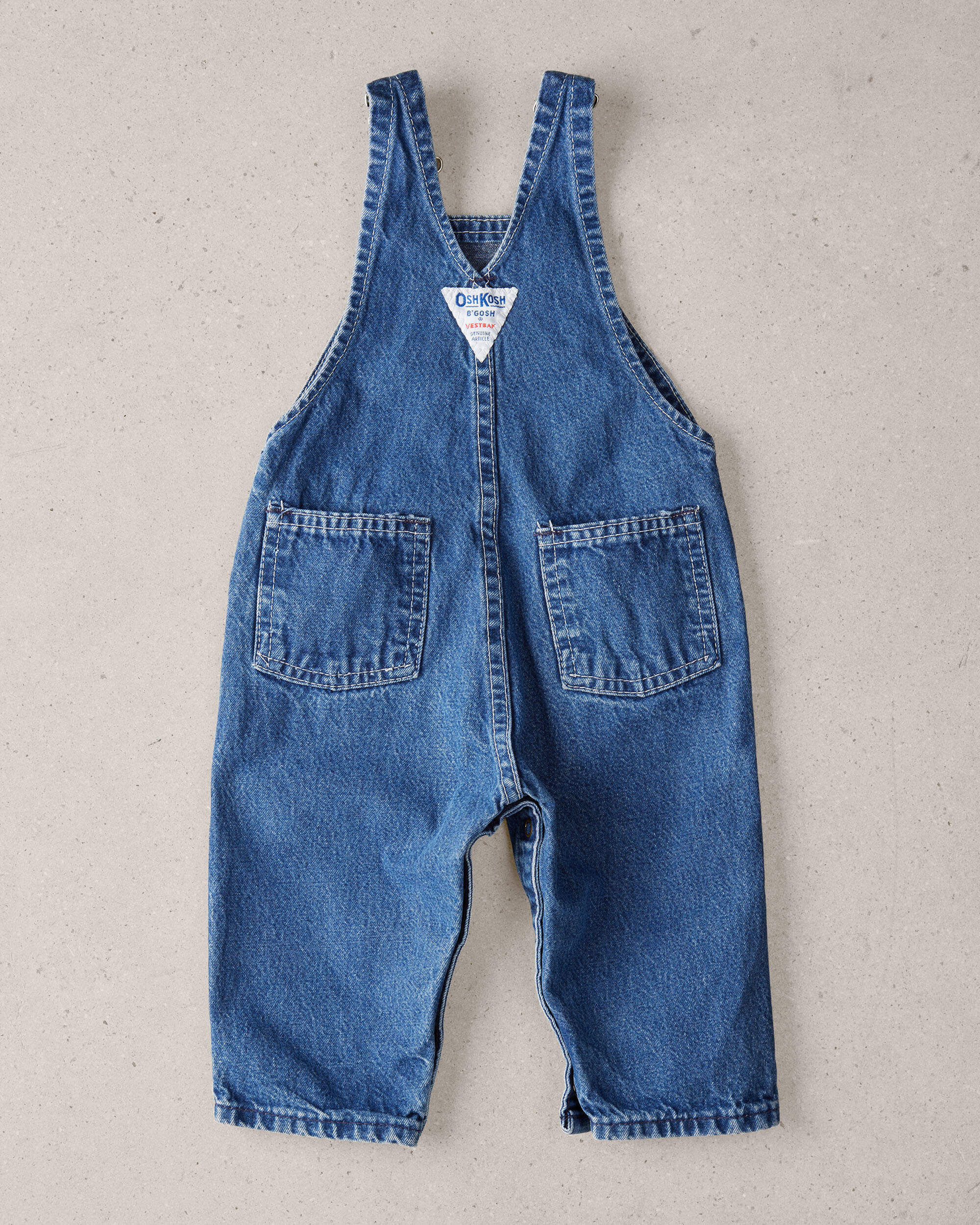 Baby 9M Vintage Dark Wash Denim Overalls from the OshKosh Archive Release