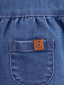 Navy - Baby Denim Snap-Up Hooded Jacket, Selected