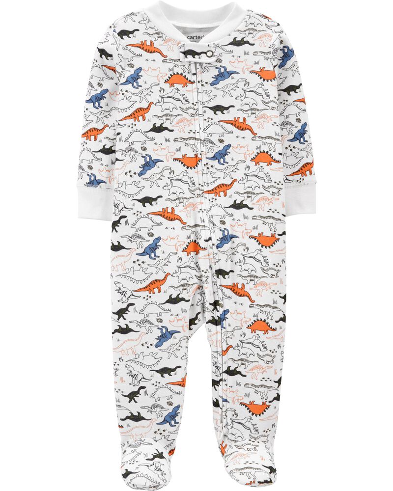 Carters Dinosaur 2-Way Zip Stretch Sleep /& Play Green Preemie