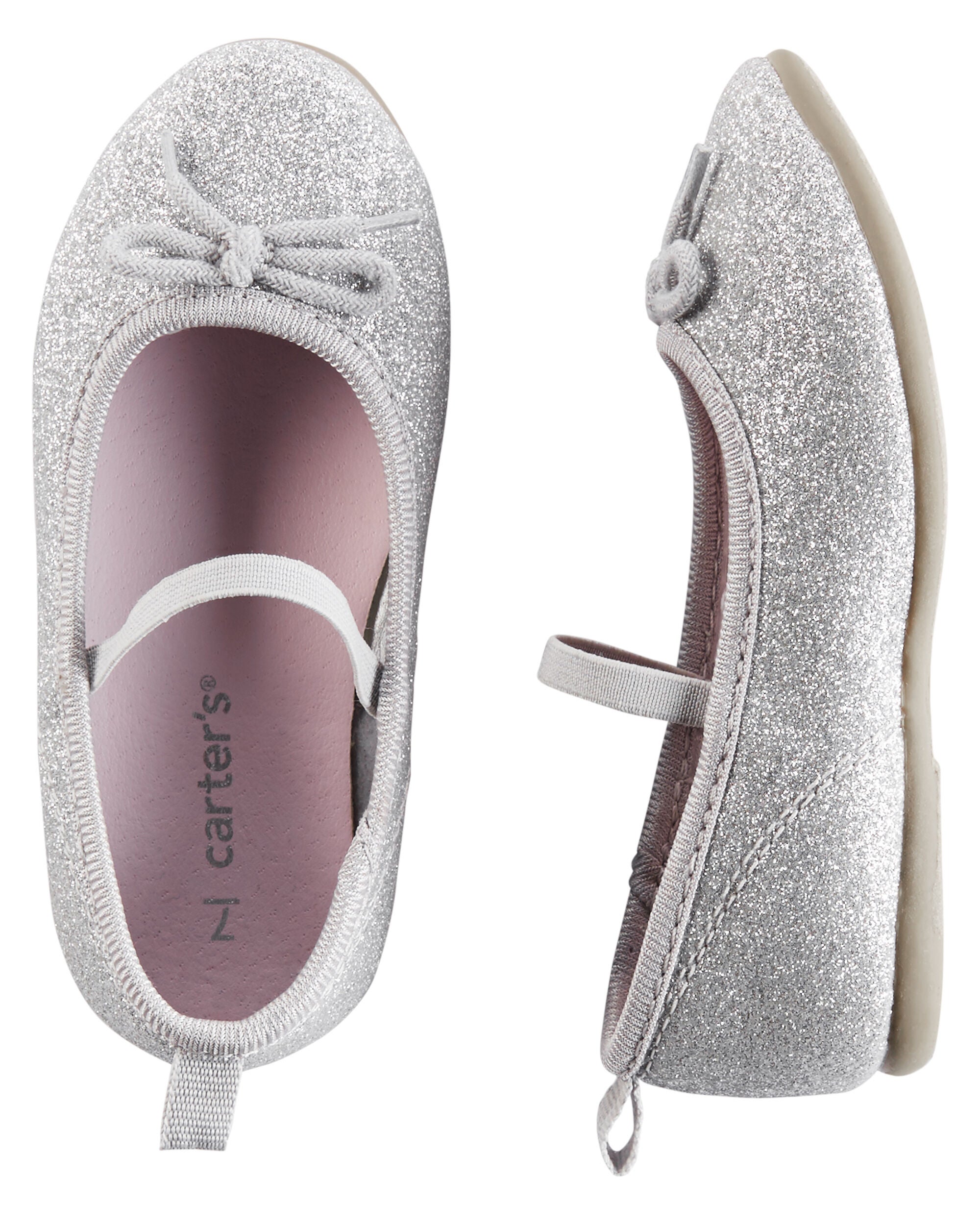 carter's glitter ballet flats