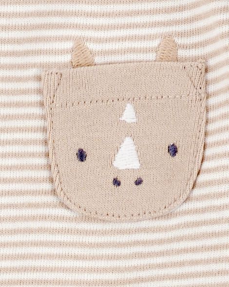 Product image 4 of Baby 5-Pack Animals Short-Sleeve Cotton Bodysuits