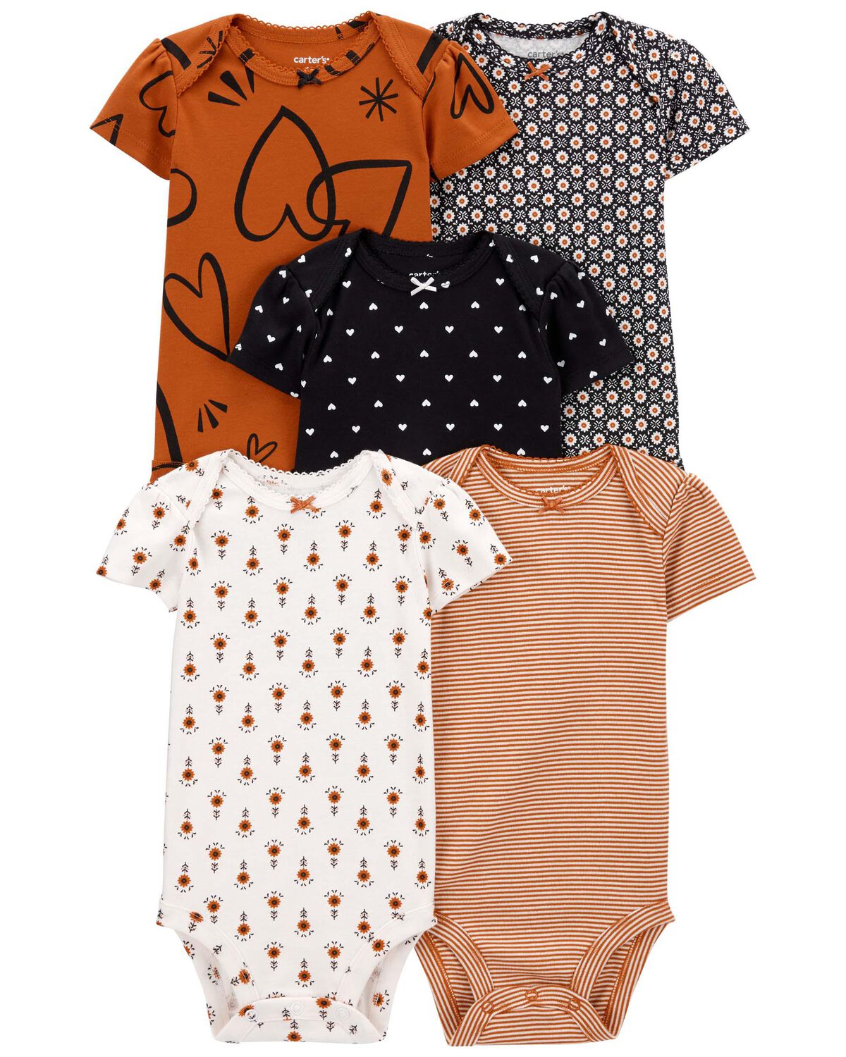 5Pack ShortSleeve Bodysuits Carter's Carter's