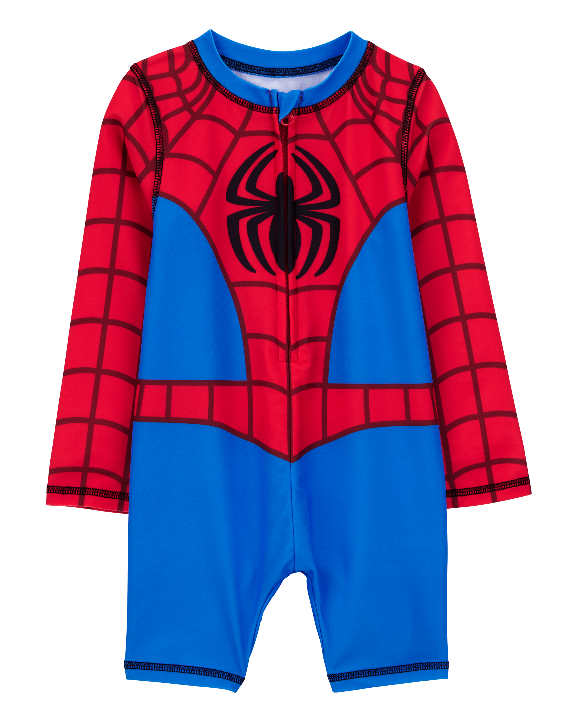 Toddler Marvel™ Spider-Man 1-Piece Rashguard Swimsuit - Blue/Red