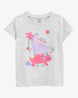 Product image 1 of Toddler Dinosaur Short-Sleeve Graphic Tee - Grey