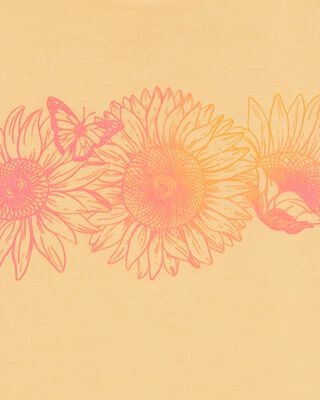 Product image 2 of Kid Floral Short-Sleeve Graphic Tee - Yellow