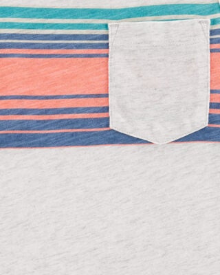 Product image 2 of Kid Striped Front-Pocket Tank-Grey