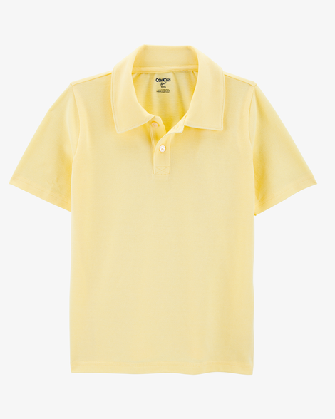 Boys Pique Uniform Polo Shirt - Yellow