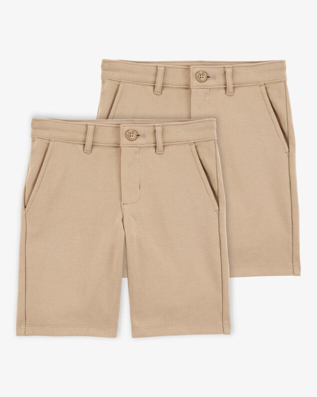Product image 1 of Kid 2-Pack Ponte Knit Uniform Pants - Khaki