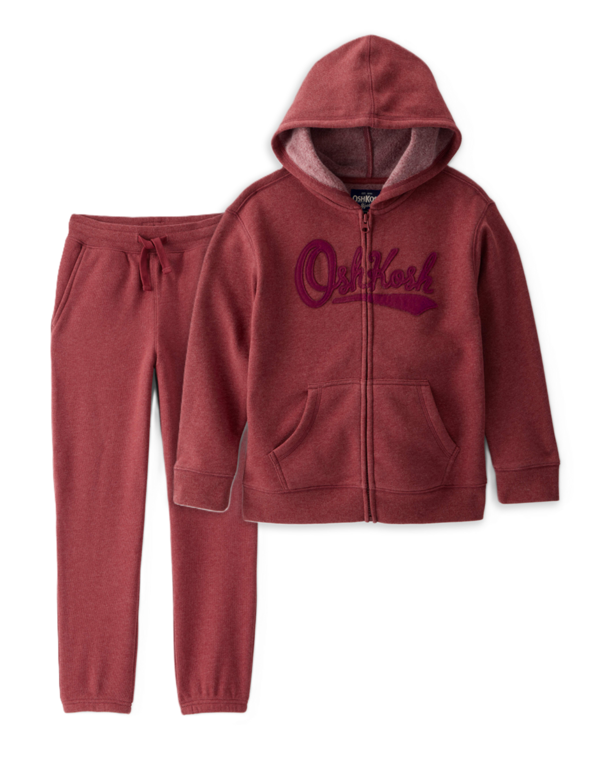 【U LAN】Bagel Fleece Set-Up Hood Boys 2-Piece OshKosh Daydream Fleece Logo Jacket & Joggers