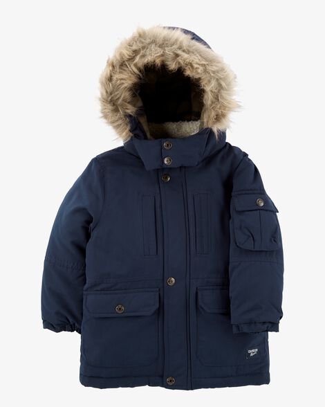  Product image 3 of Baby Fleece-Lined Midweight Jacket with Faux Fur
