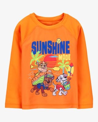 Product image 1 of Toddler PAW Patrol Long-Sleeve Rashguard Swim Top - Orange