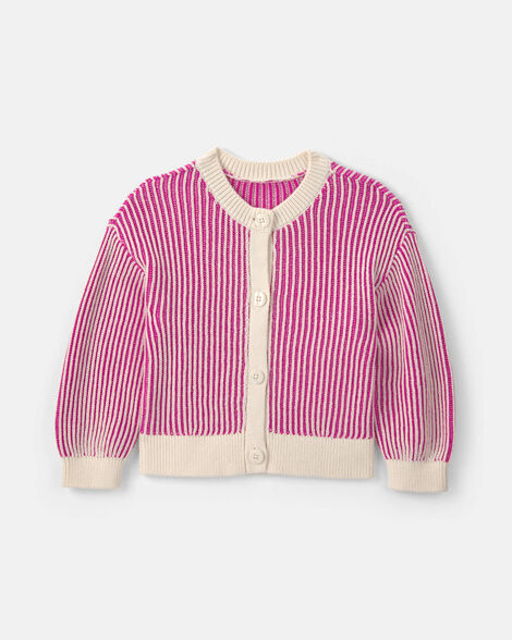 Toddler Girl Button-Down Cardigan Sweater - Pink