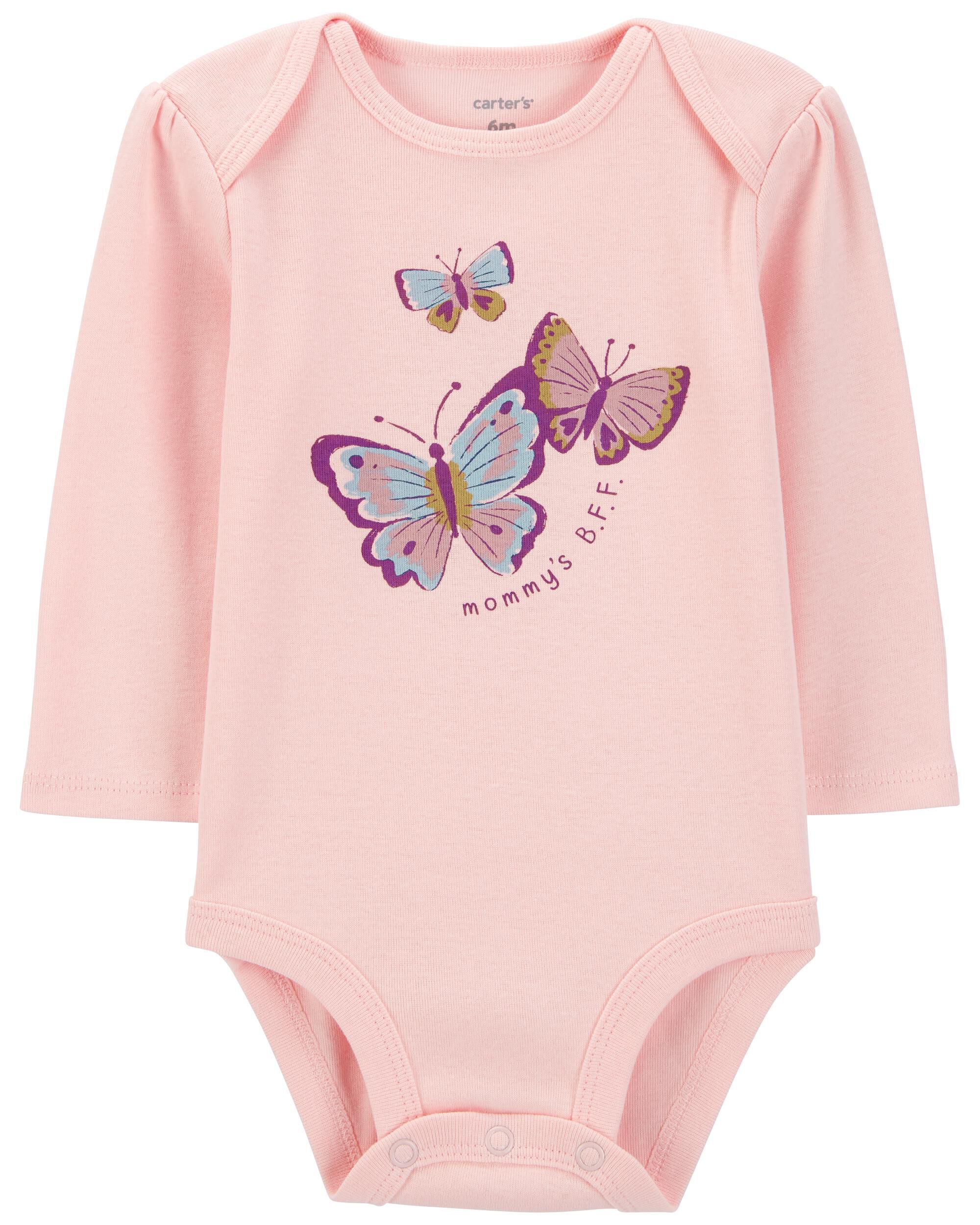 Baby Mommy's BFF Butterfly Long-Sleeve Bodysuit - Carter's