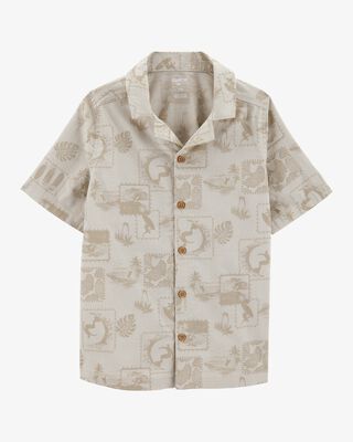 Product image 1 of Kid Safari Short-Sleeve Button-Down Shirt - Khaki