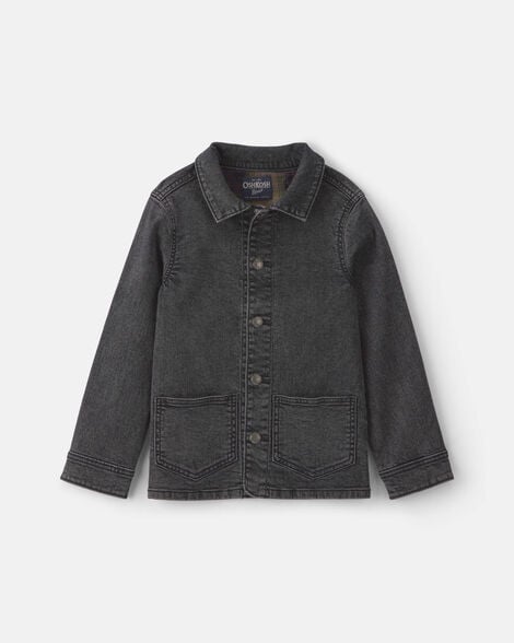 Boys Denim Utility Jacket - Black