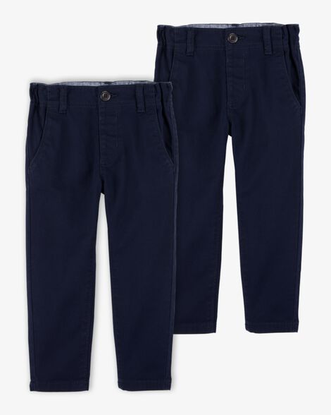 Product image 1 of Toddler 2-Pack Slim Tapered Chino Pants - Navy