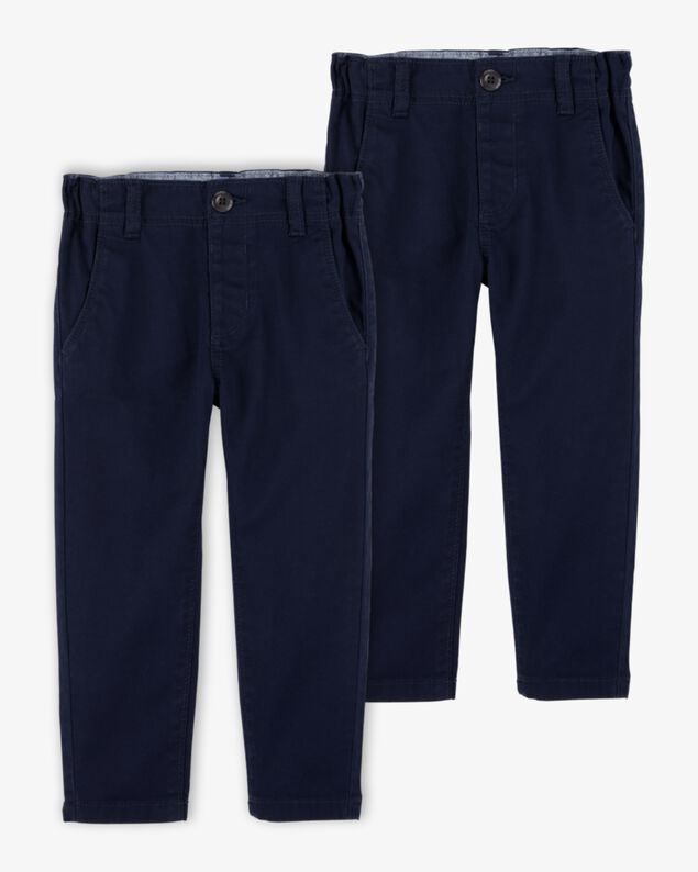 Product image 1 of Toddler 2-Pack Slim Tapered Chino Pants - Navy