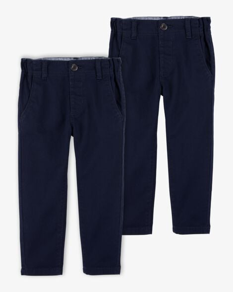 Product image 1 of Toddler 2-Pack Slim Tapered Chino Pants - Navy