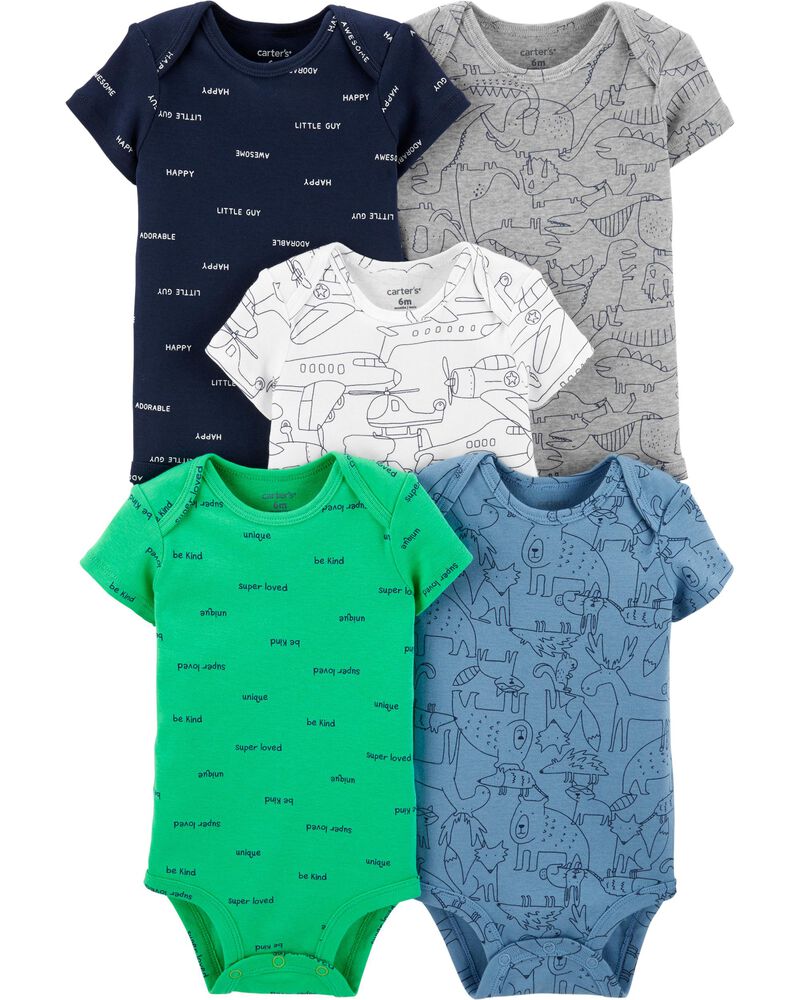 5 Pack Airplane Original Bodysuits Carters Com