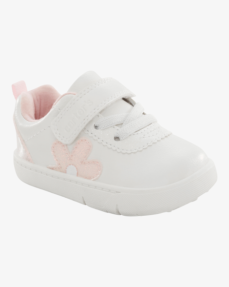 every step® first walker  flower casual sneakers - white
