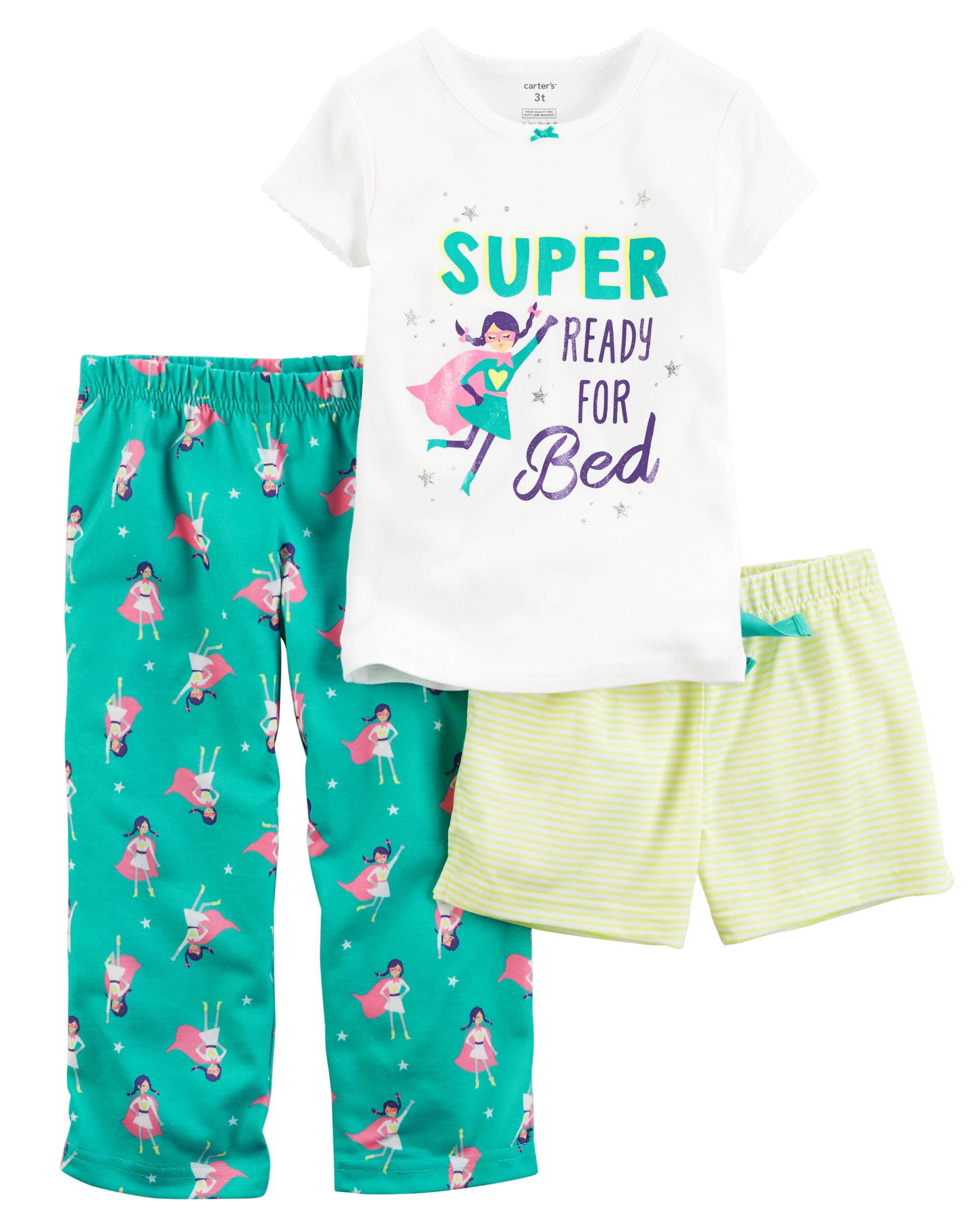 Carters Boys 3-Piece Cotton Pajama Set