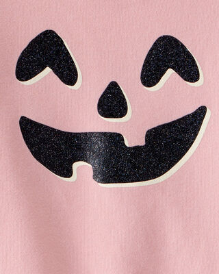 Product image 2 of Toddler Halloween Pumpkin Crew Neck Sweatshirt - Pink