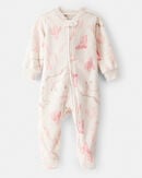 Baby Mini Bird Print 2-Way Zip Cotton Sleep & Play Pajamas