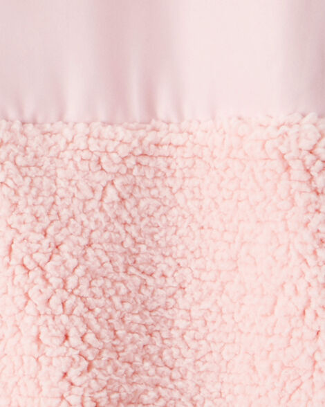 Girls Long-Sleeve Sherpa Jacket - Pink
