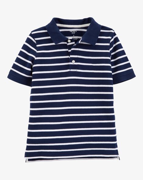  Product image 1 of Kid Navy Striped Piqué Polo Shirt