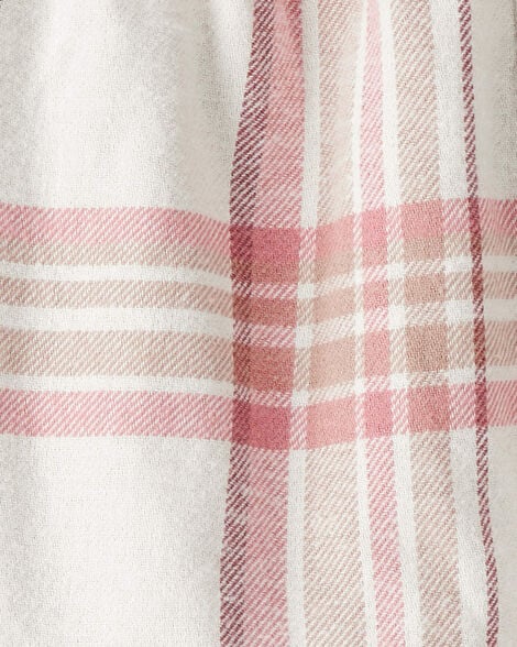 Product image 4 of Baby Girl 2-Piece Plaid Cotton Long-Sleeve Dress Set - Pink/White