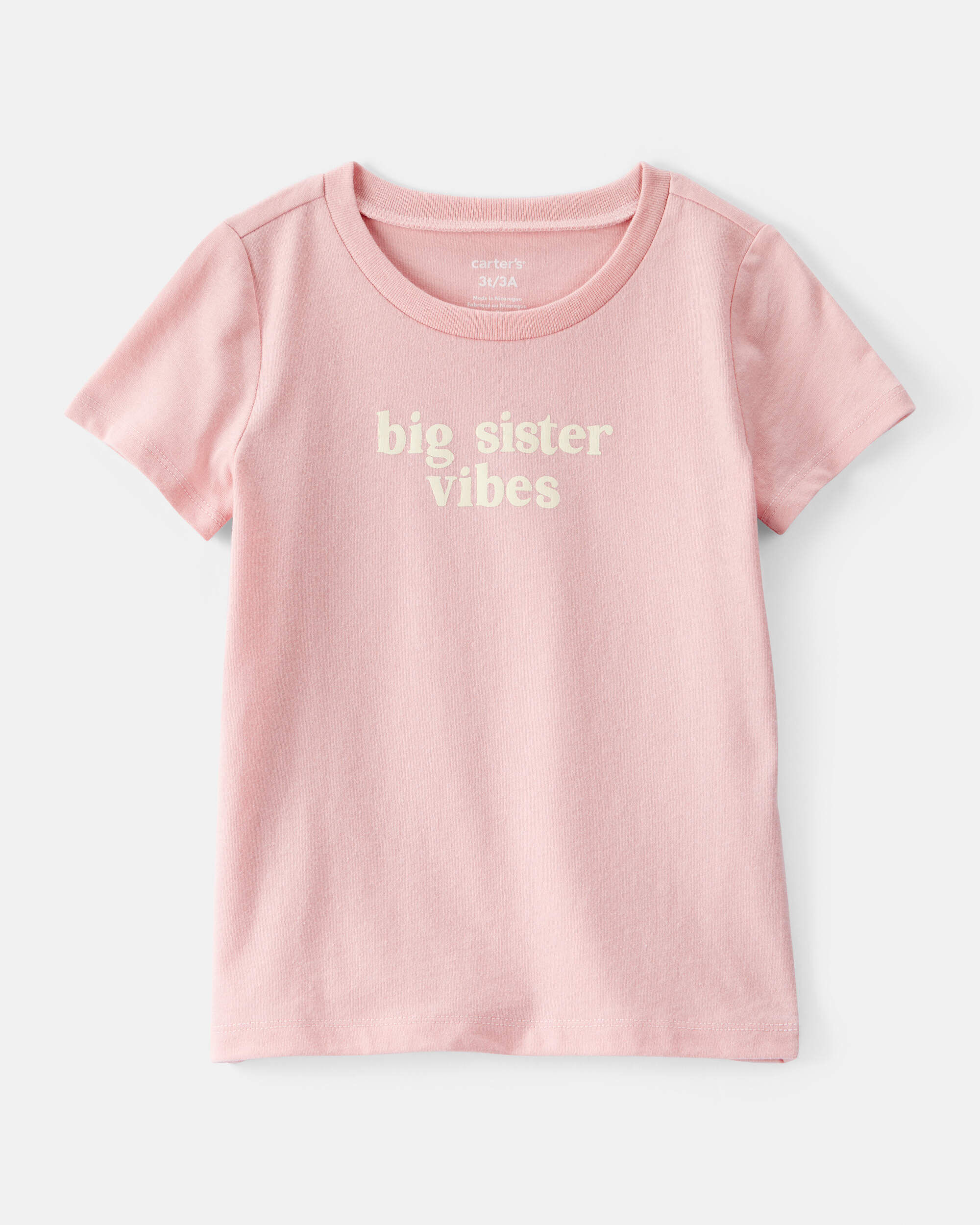 Carters Toddler Girls Girl Big Sister Short-Sleeve Graphic Tee - Pink 5T Pink 5$