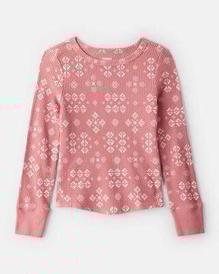 Girls Printed Long-Sleeve Top