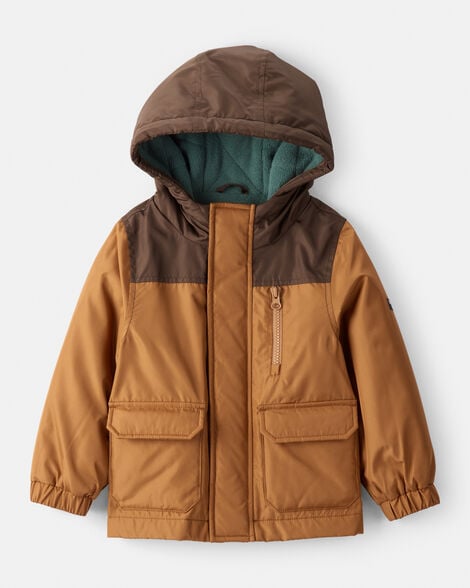 Toddler Boy Long-Sleeve Midweight Utility Jacket - Brown
