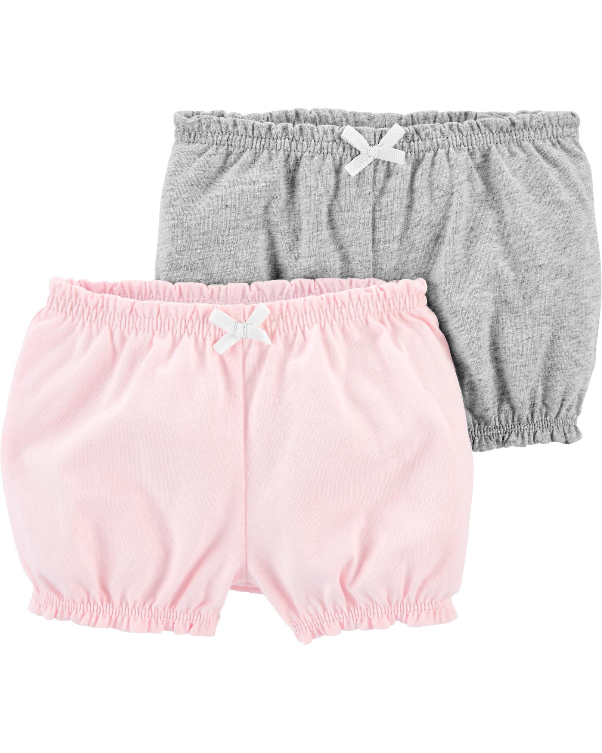 Carters Baby Girls 2-Pack Bubble Shorts 