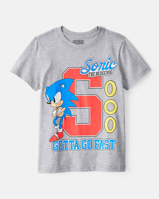 Product image 1 of Kid Sonic The Hedgehog Short-Sleeve Graphic Tee - Grey