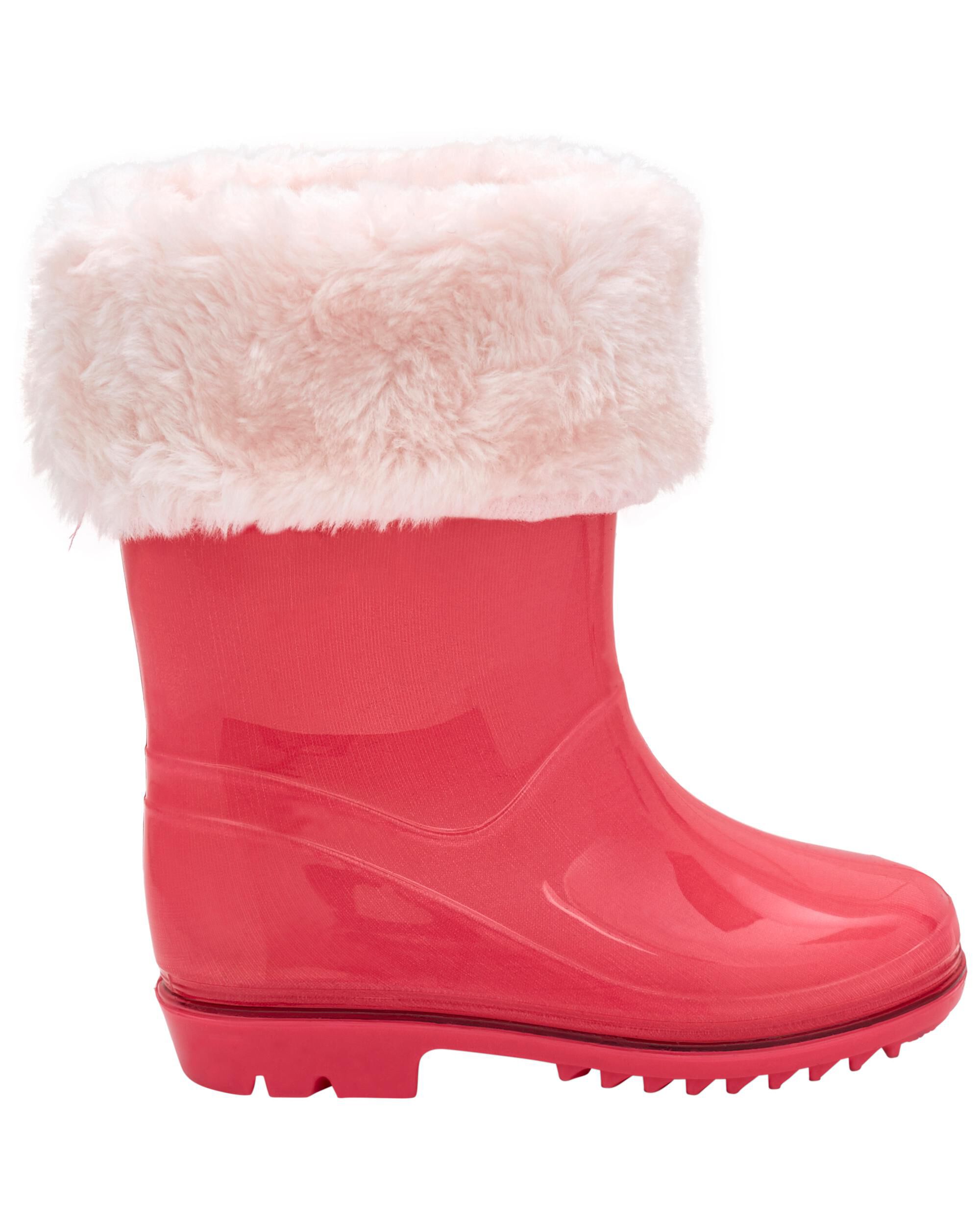 Fur lined rain boots women's best sale