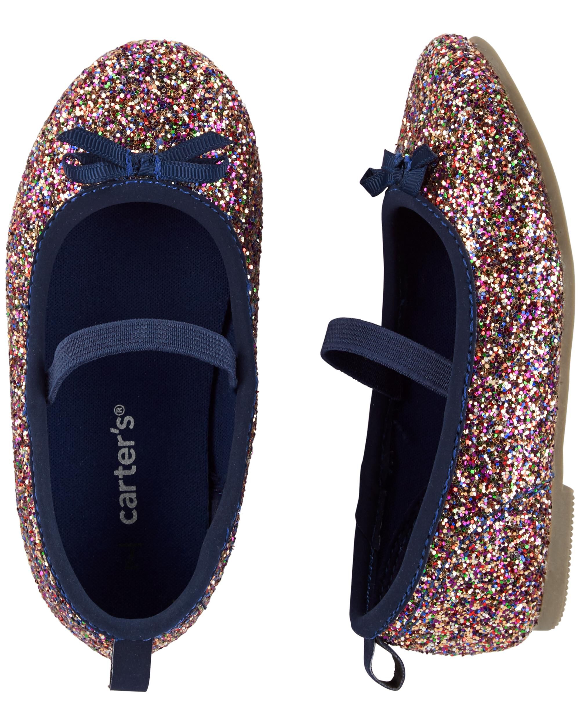 carter's glitter ballet flats