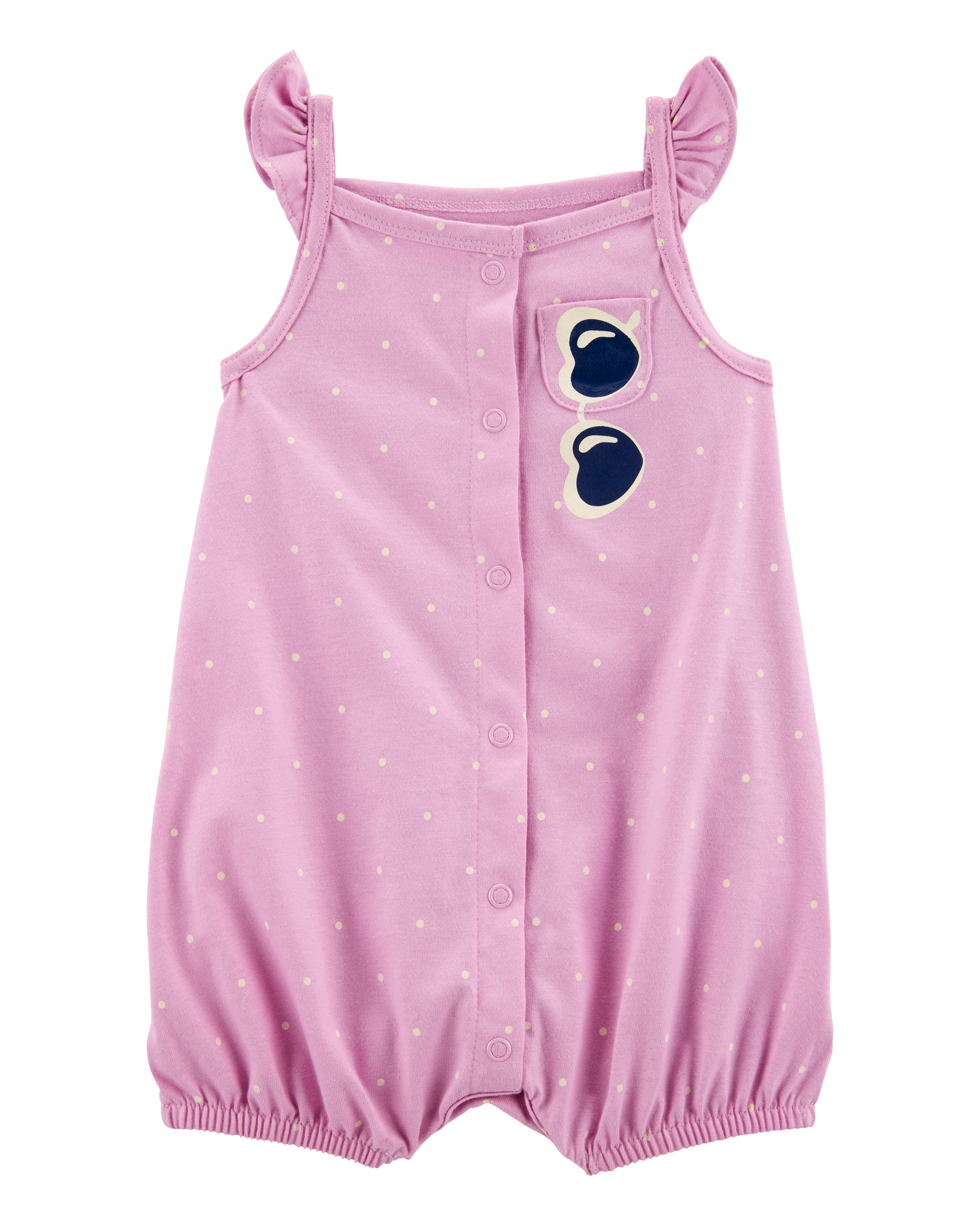 Baby Girl Pink 1-Piece Sleeveless Romper