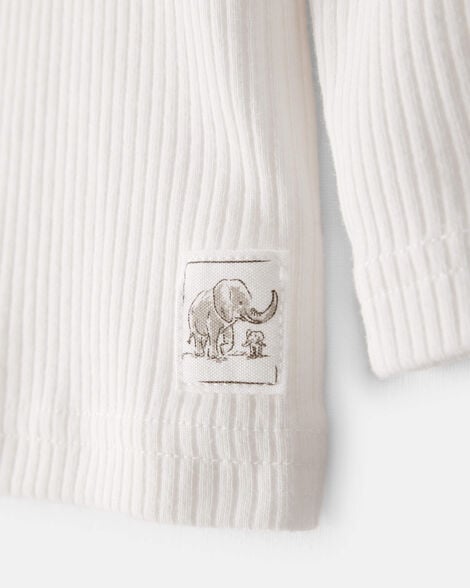 Baby 3-Piece Ribbed Outfit Set - Ivory