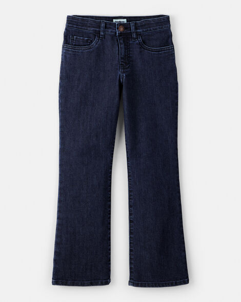 Girls Denim Wide-Leg Jeans - Blue