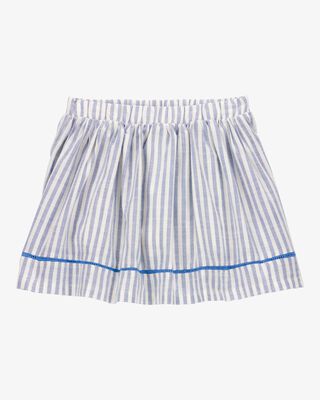 Product image 1 of Toddler Striped Linen Look-alike Pull-On Skort