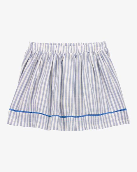  Product image 1 of Toddler Striped Linen Look-alike Pull-On Skort