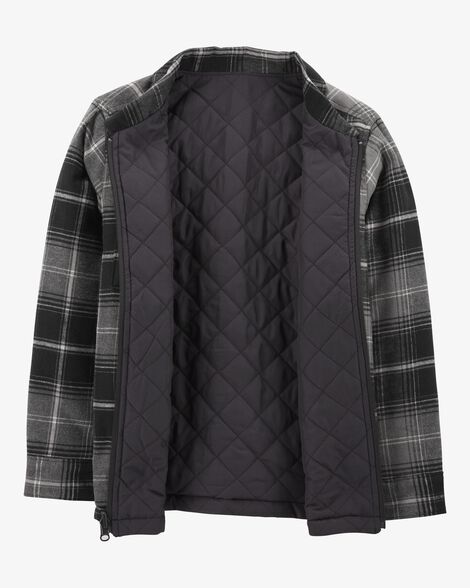  Product image 3 of Kid Reversible Flannel Jacket - Black
