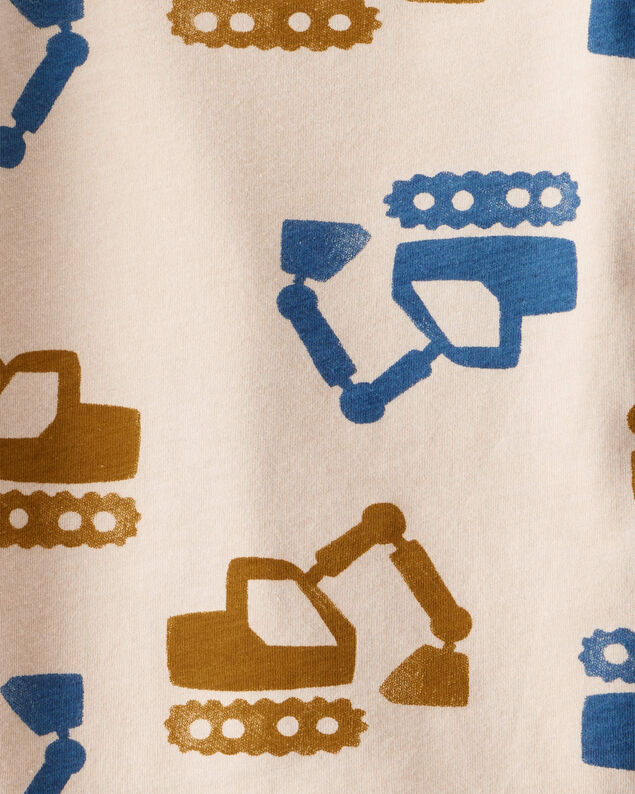 Product image 2 of Baby Boy Construction Print Long-Sleeve Graphic Tee - Beige